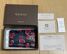 GUCCI Heartbeat 6-Key Case Navy Logo