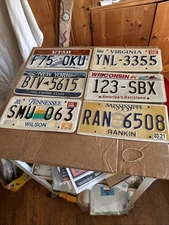 Lot # 6 Of 6 License Plates Different States 2021 Or Older