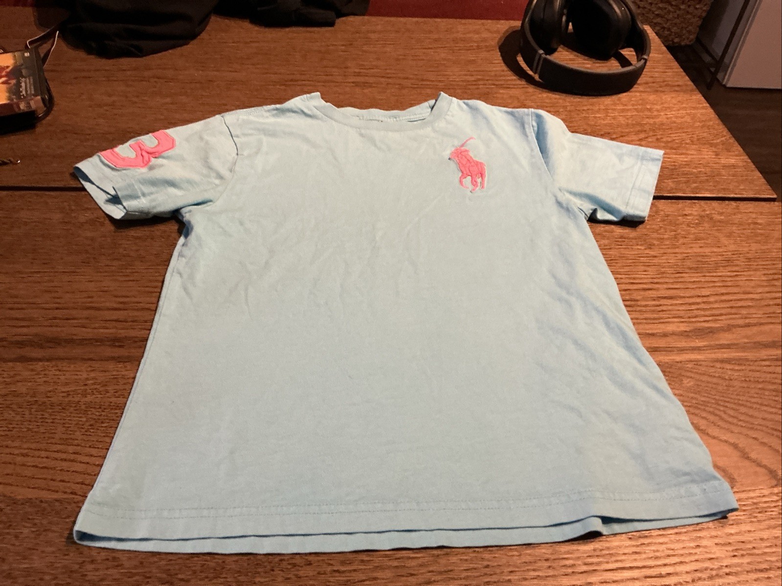 POLO RALPH LAUREN ragazzo tg giovane piccolo grande pony manica corta maglietta blu