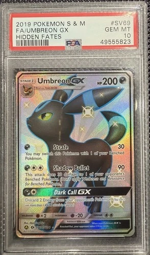 Umbreon Gx #SV69/SV94 - 2019 Pokemon Sun & Moon Hidden Fates - GEM Mint PSA 10