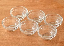 1.5 oz Clear Glass Bowl, Mini Prep Dish Dishwasher Microwave Safe (Set of 6)