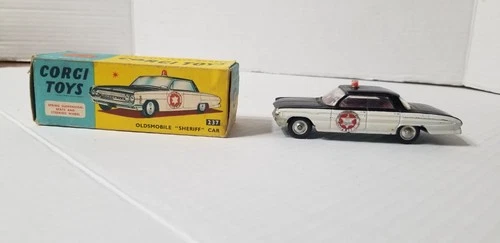 Vintage Corgi 1962-66 Oldsmobile Super 88 Sheriff Car No. 237 With Box M3