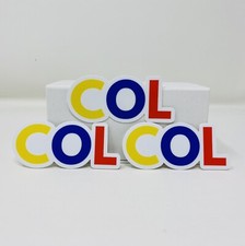 3 Colombia Flag Colors Sticker Set Yellow, Blue, Red