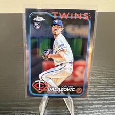 JORDAN BALAZOVIC 2024 TOPPS CHROME Rookie Card (RC) #198 Minnesota Twins