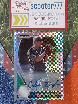 2021 PRIZM Draft Picks ~#46 CALVIN ZIEGLER 《''POWER PLAID'' AUTO》#/17~METS #2Pk