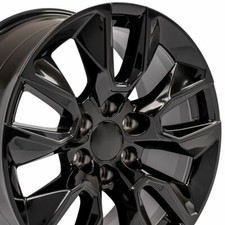 20x9 Wheels For Gmc Sierra Chevy Silverado Tahoe Yukon Black 20 Inch Rims Set 4