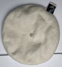 Women s French Beret Hat Lamie Wool 95 Unbranded White Gifts Paris NEW