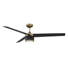 Kendal TRILON 56 in. Oilcan Brass & Black Ceiling Fan