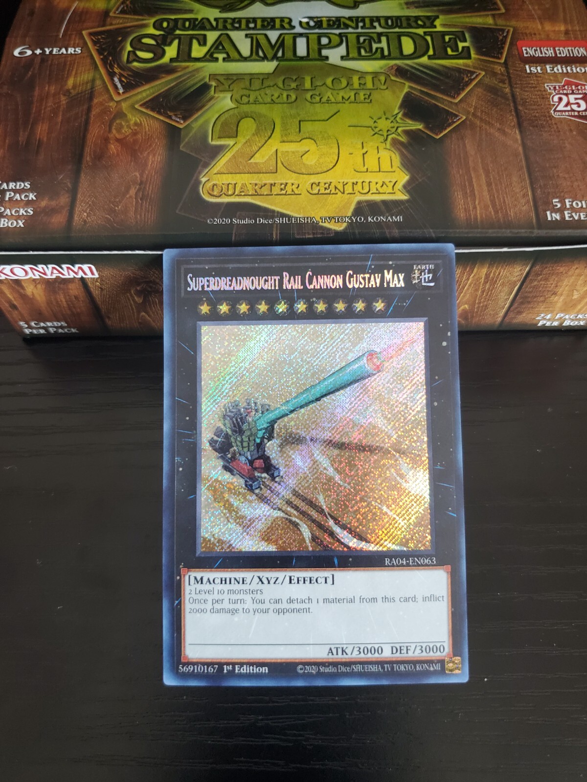 Yugioh - Superdreadnought Rail Cannon Gustav Max - Secret Rare - RA04-EN063