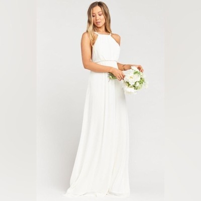 Show Me Your Mumu Amanda Maxi Dress Wedding Cake Chiffon Size Small