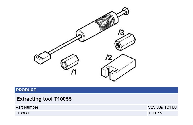 New Genuine V03839124BJ VW Audi Seat Skoda Extraction Tool T10055  