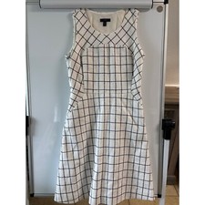 J.Crew women's dress size 4 sleeveless white navy