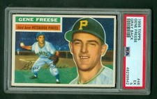 Gene Freese Vintage 1956 Topps Card #46 Pirates Gray Back PSA Graded 5 EX