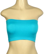 Basic Colors Stretch Strapless Layering TUBE TOP BRA Plain BANDEAU Underwear Tee