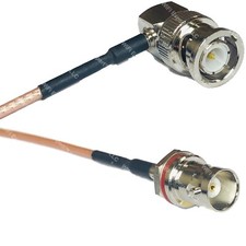 RG316 BNC MALE ANGLE to BNC FEMALE SM BULKHEAD RF Cable Rapid-SHIP LOT