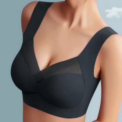 Women Sport Bras Lace Plus Size Bralette Backless Seamless Bra Brassiere Vest DN