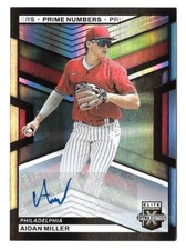 2023 ELITE EXTRA EDITION AIDAN MILLER PRIME NUMBERS SP AUTOGRAPH #4/9 (PHILLIES)