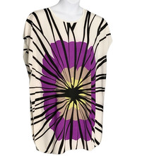 Sunkissed Couture Tunic Dress Swim Cover Up Purple Boho Floral Burst Size Small