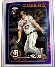 2024 Topps Chrome Logofractor #227- ANDRE LIPCIUS Purple Refractor SP RC #'d/250