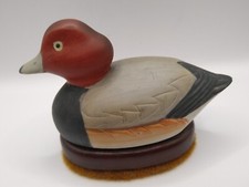 Señuelo de cerámica vintage de pato pulidor de zapatos tampón decoración de peluquería EXCELENTE estado