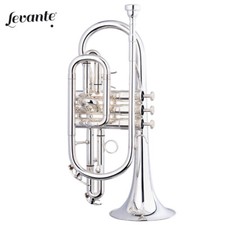 Levante LV-CR5201 Silver Plated Key of Bb Intermediate Cornet with Soft Case