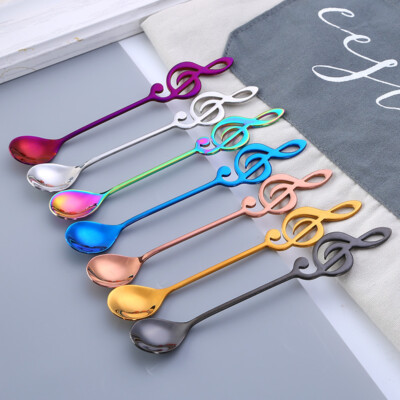 Premium Stainless Steel Music Shaped Teaspoon, Coffee Dessert Spoon, Gift Idea