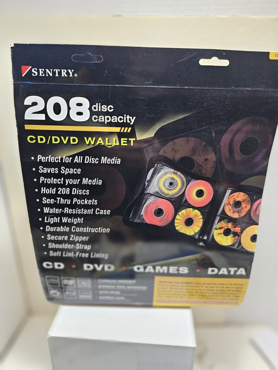 Brand New SENTRY CD DVD 208 Disc Capacity Storage Case - Save Game Brand New SENTRY CD DVD 208 Disc Capacity Storage Case - Save Game