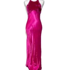 Vintage 90s Satin Pink Formal Prom Gown Size 3