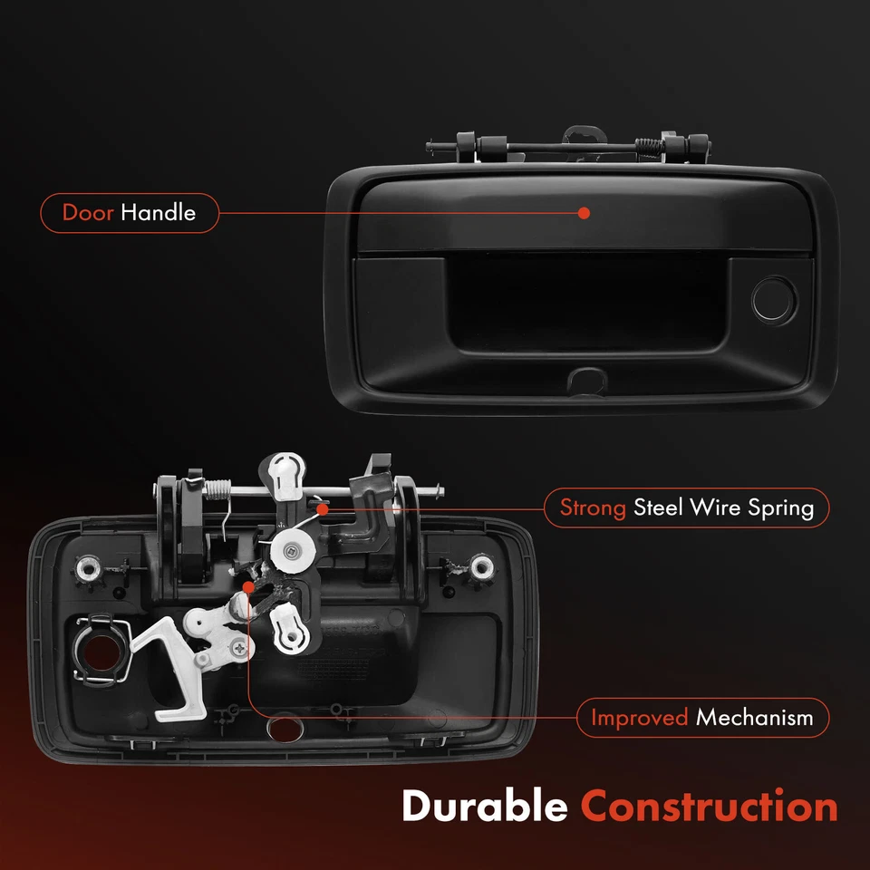 Manija de puerta trasera negra con cerradura para Chevrolet Silverado 1500 GMC Sierra 1500 Foto 4 de 4