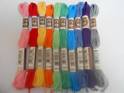 DMC & Anchor Soft Cotton / Retors Matte sortiert 10er Pack - Farben können variieren