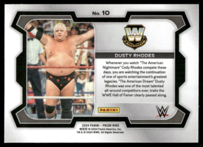 WWE ダスティーローデス 2024 Panini Prizm WWE #10 Dusty Rhodes Wrestling Card | eBay