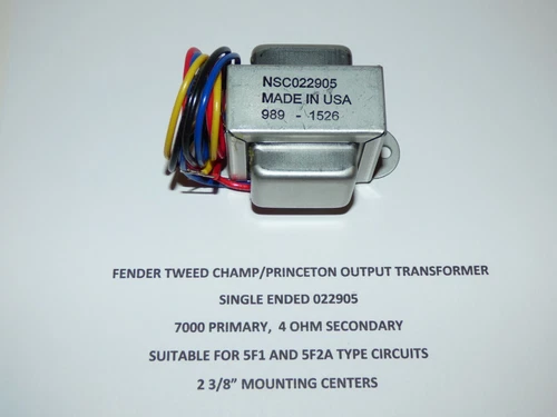  CHAMP/PRINCETON Output Transformer, BLACKFACE-SILVER-TWEED  USA made 5F1, AA764