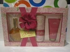 REVLON JONTUE 3 PC SET COLOGNE SPRAY TALC LOTION 1 OZ 2.5 OZ 2 OZ