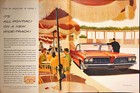 New Listing1960 Pontiac '61 Bonneville Vista 2 Page Print Ad Red Car Outdoor Seating