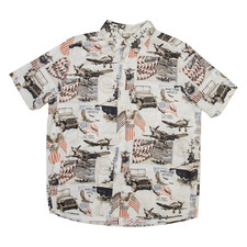 Maglietta Bianco Trasparente Della Us Army Da Uomo Con Motivo Pazzo M