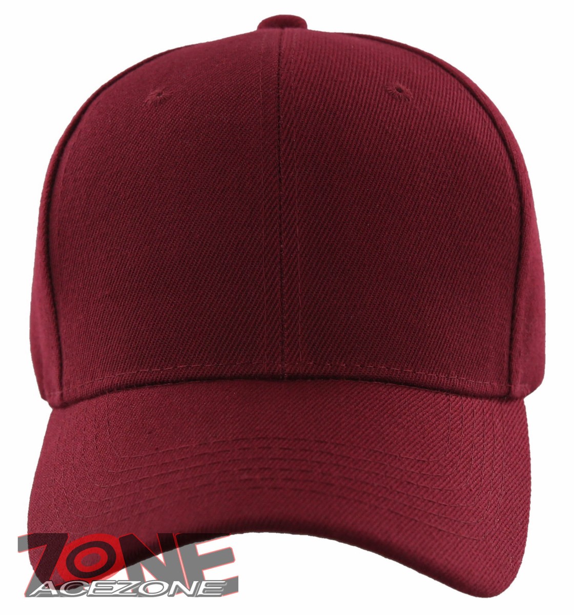 NEW! PLAIN SOLID ADJUSTABLE BASEBALL CAP HAT BURGUNDY | eBay display picture 3