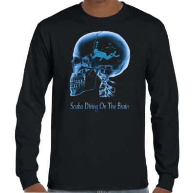 Scuba Diving On The Brain Mens Funny T-Shirt Dive Sea Diver Equipment Gear  Mask UK