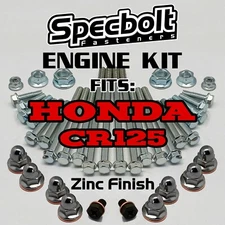 CR125 Engine Rebuild Bolt Kit for Honda CR 125. Specbolt Factory ZINC Fasteners