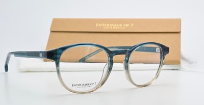 ENTOURAGE OF 7 Brille Kane 05-17 Panto Türkis Transparent Farbverlauf Japan Etui