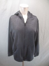 ADIDAS CLIMAWARM Size L Womens Gray Full Zip Pocket Fleece Athletic Jacket 757