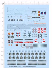 1/72 F-16 AM Block 15 NATO Viper Fighting Falconl Fighter Water Slide Decal