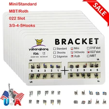 10Bags Dental Orthodontic Brackets Braces Mini Standard Slot.022 No/3 /345 Hooks