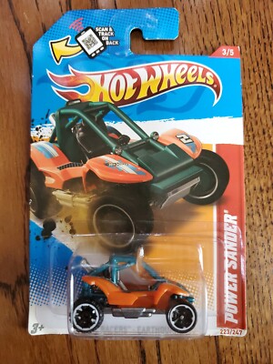 2012 Hot Wheels #223 Thrill Racers-Earthquake 3/5 POWER SANDER Orange