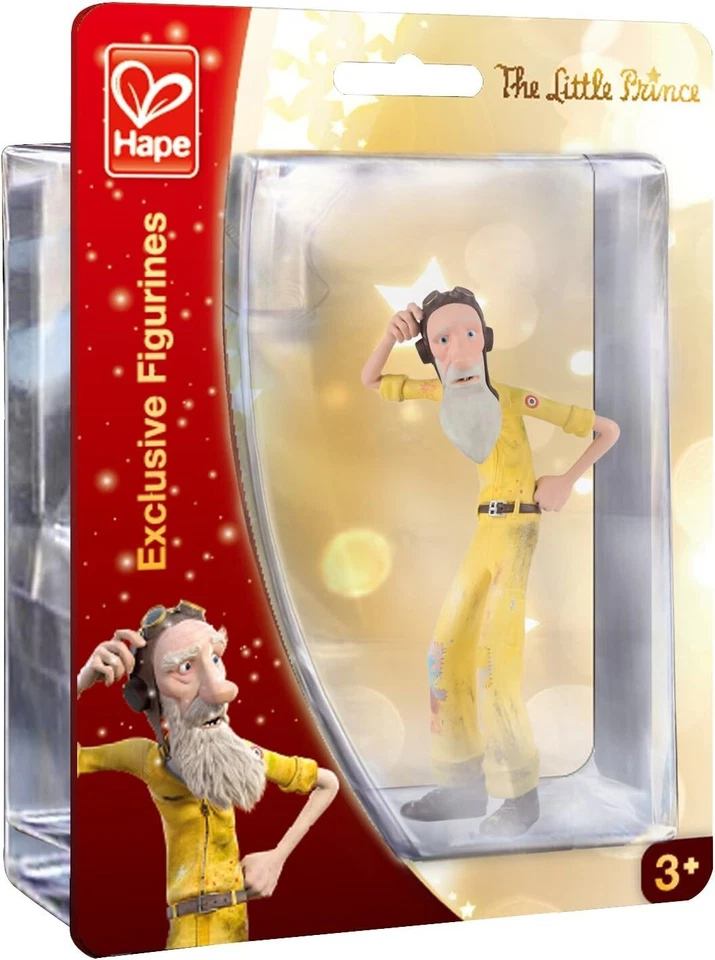 НОВЫЙ HAPE маленький принц авиатор пилот действие фигурка игрушка набор с стойкой 2015 новый в коробке - Изображение 2 из 2