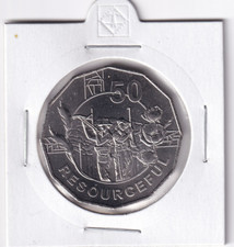 AUSTRALIAN: 2018 50 CENT RESOURCEFUL 100 YEARS OF ANZAC UNC COIN #PL1908