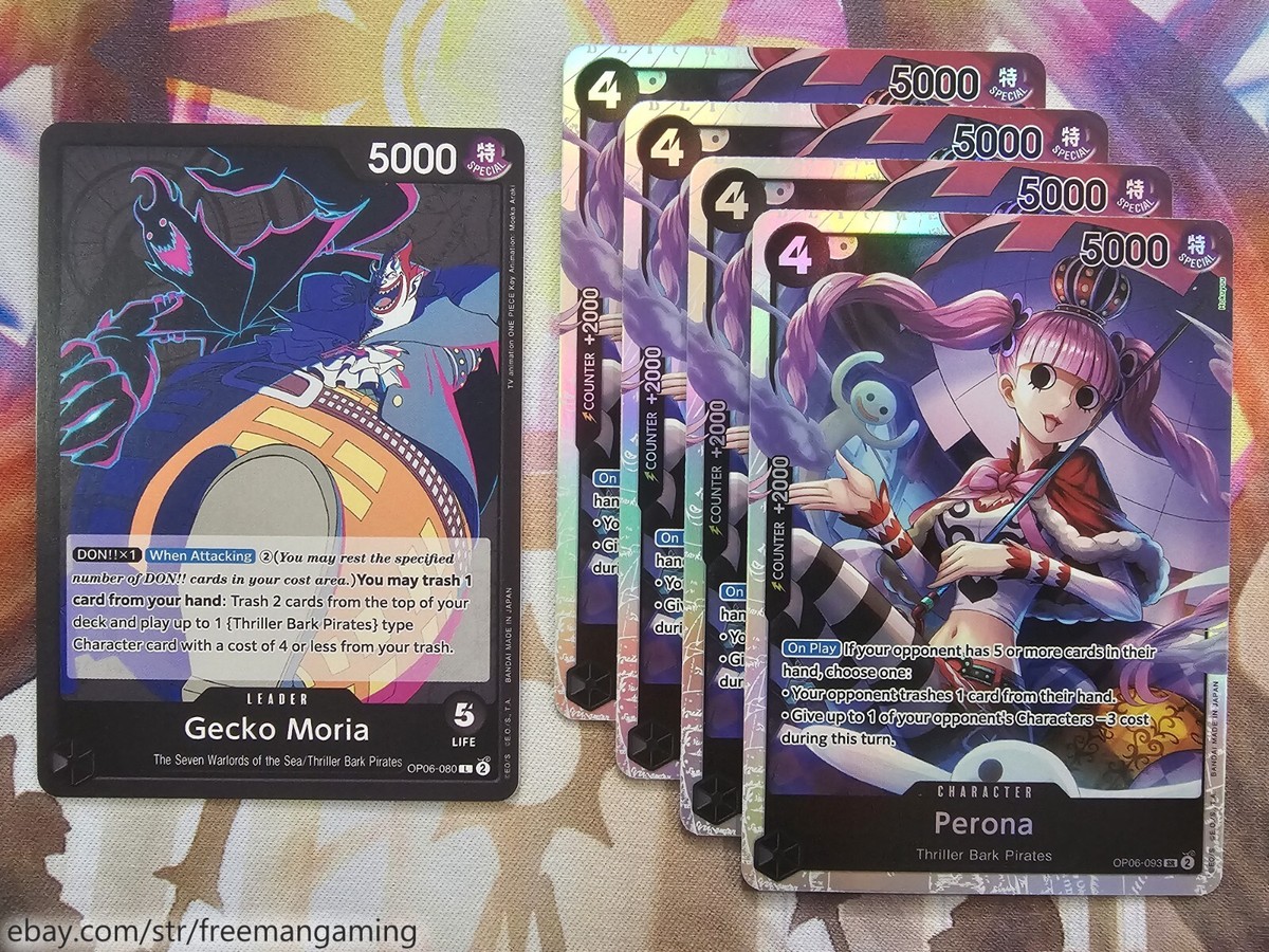 One Piece TCG Gecko Moria Deck 61 Cards OP06-080 Perona Absalom