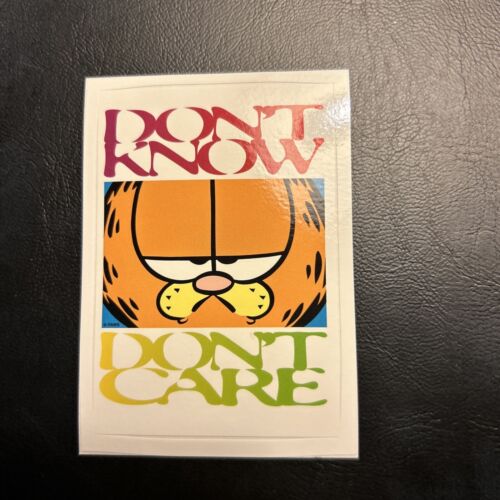 Jb2c Garfield Sticker 2004 #23 Don’t Know Don’t Care - Picture 1 of 2