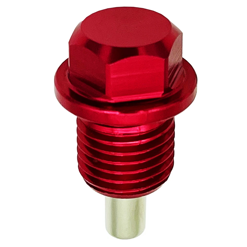 RED M14 x 1.5 MAGNETIC Oil Drain Plug HONDA ACURA MITSUBISHI - FAST USA SHIP - Image 4 of 4