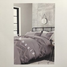 Next Mauve Pleated bed set bedding duvet set.