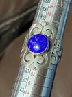 Vintage Natural LAPIS LAZULI Ring in Sterling Silver Sz 8.5